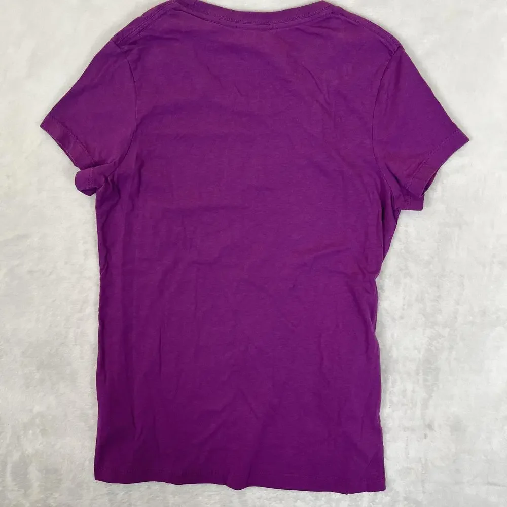 Patagonia Logo T-Shirt Girls Large Purple Short Sleeve Outdoor Graphic Tee